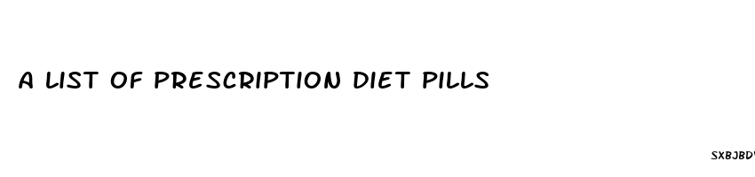 a list of prescription diet pills