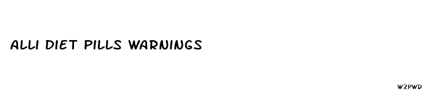 alli diet pills warnings