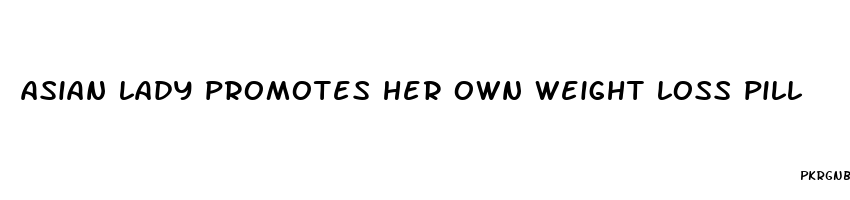 asian lady promotes her own weight loss pill