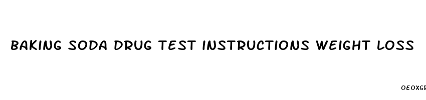 baking soda drug test instructions weight loss