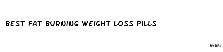 best fat burning weight loss pills