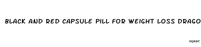 black and red capsule pill for weight loss dragon on pill