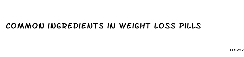 common ingredients in weight loss pills