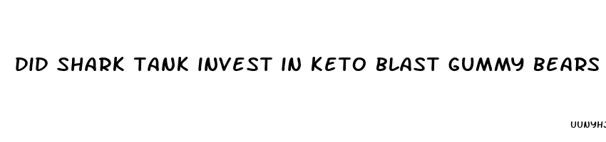 did shark tank invest in keto blast gummy bears