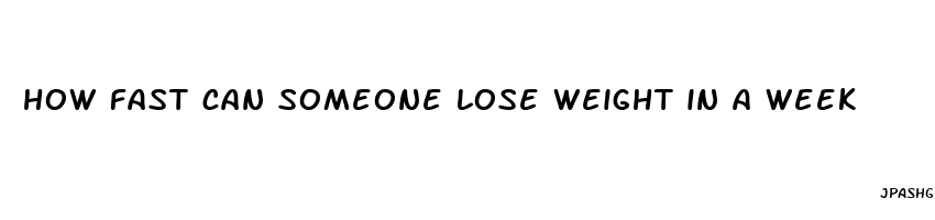 how fast can someone lose weight in a week