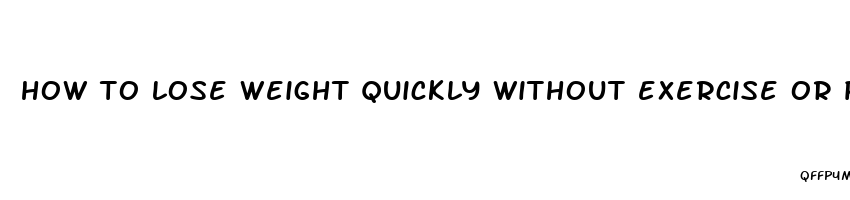 how to lose weight quickly without exercise or pills