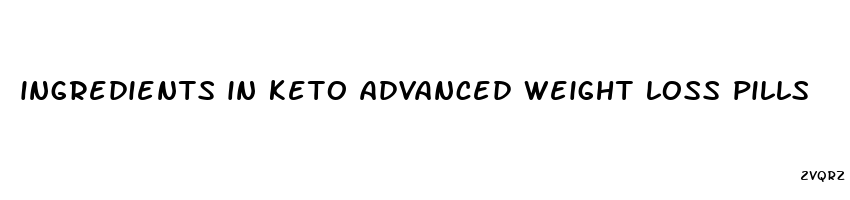 ingredients in keto advanced weight loss pills