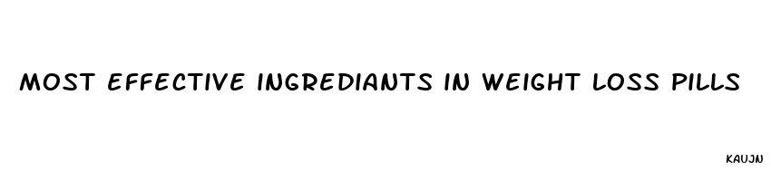 most effective ingrediants in weight loss pills