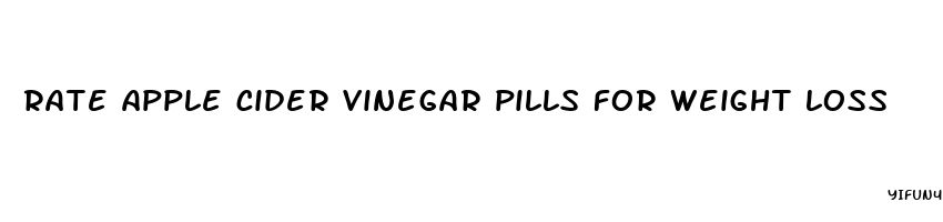 rate apple cider vinegar pills for weight loss