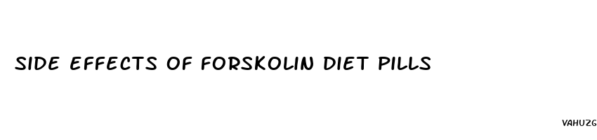 side effects of forskolin diet pills