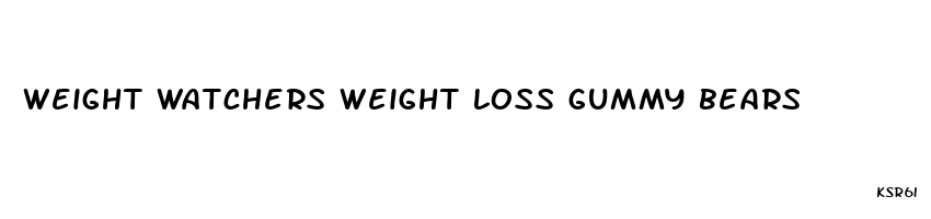 weight watchers weight loss gummy bears