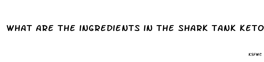 what are the ingredients in the shark tank keto pills