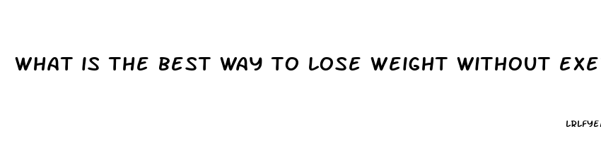 what is the best way to lose weight without exercise