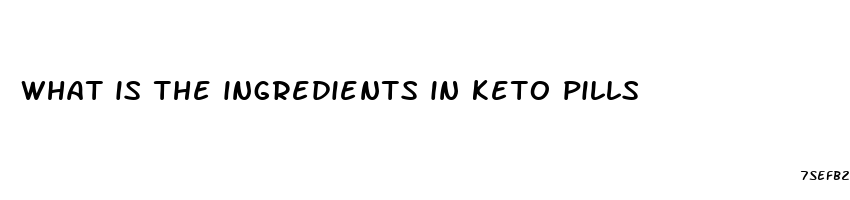 what is the ingredients in keto pills