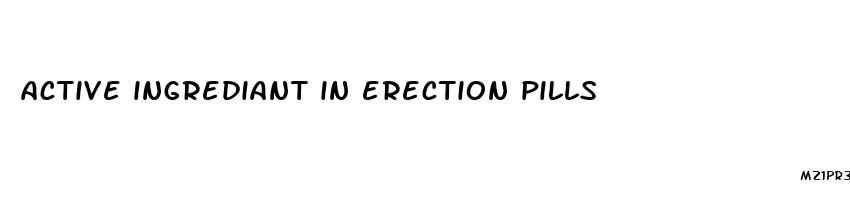 active ingrediant in erection pills