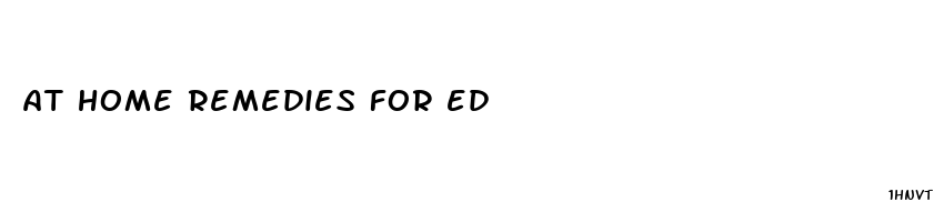 at home remedies for ed