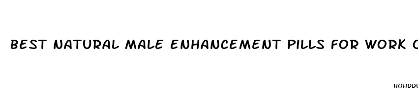 best natural male enhancement pills for work out