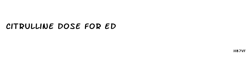citrulline dose for ed