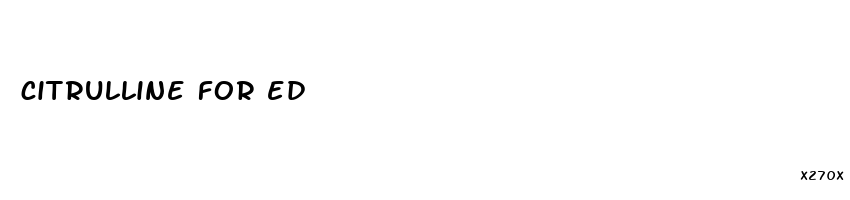 citrulline for ed