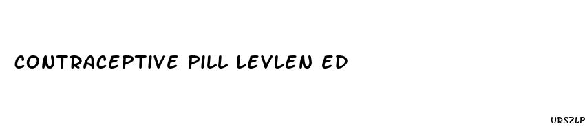 contraceptive pill levlen ed