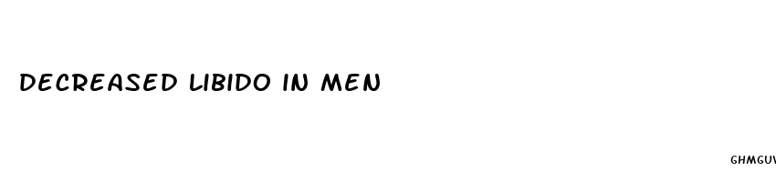 decreased libido in men