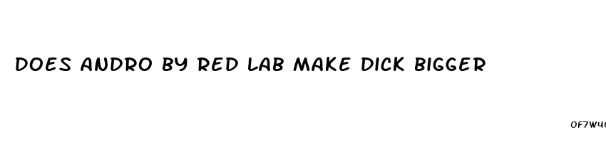 does andro by red lab make dick bigger