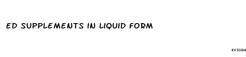 ed supplements in liquid form