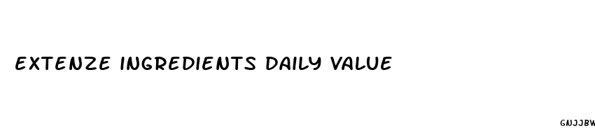 extenze ingredients daily value