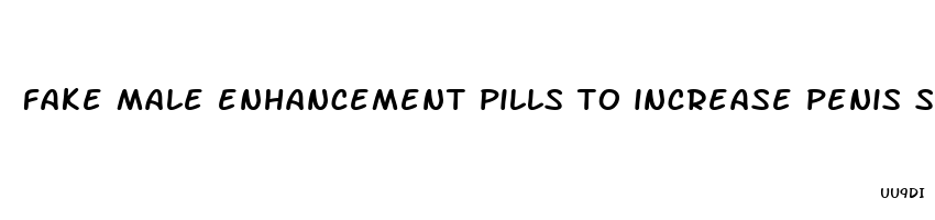 fake male enhancement pills to increase penis size