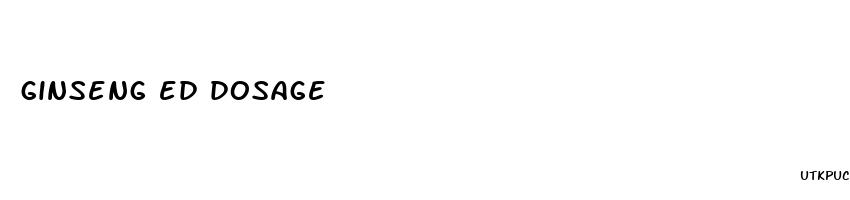 ginseng ed dosage