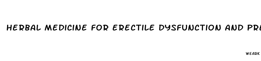 herbal medicine for erectile dysfunction and premature ejaculation