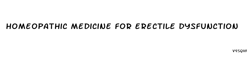 homeopathic medicine for erectile dysfunction