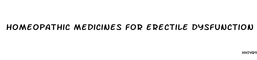 homeopathic medicines for erectile dysfunction