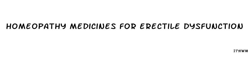 homeopathy medicines for erectile dysfunction