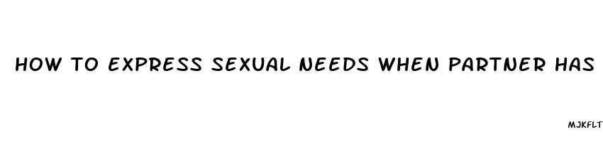 how to express sexual needs when partner has low libido