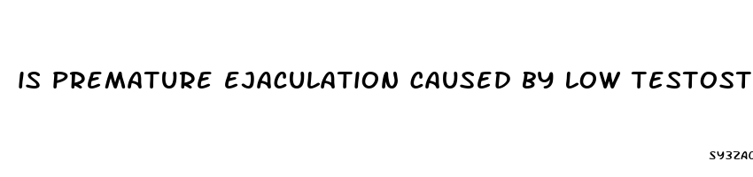 is premature ejaculation caused by low testosterone