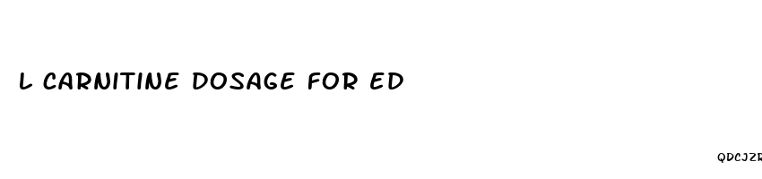 l carnitine dosage for ed