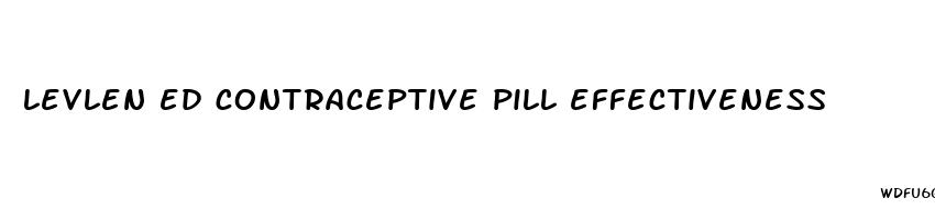 levlen ed contraceptive pill effectiveness