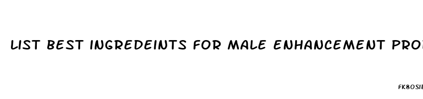 list best ingredeints for male enhancement products