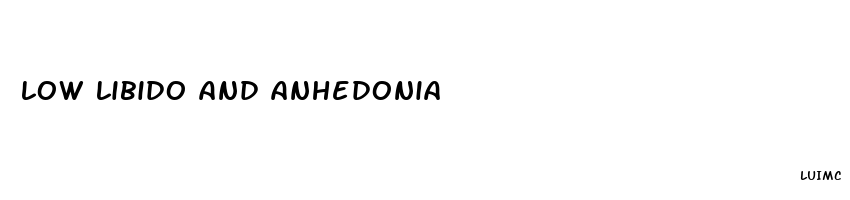 low libido and anhedonia