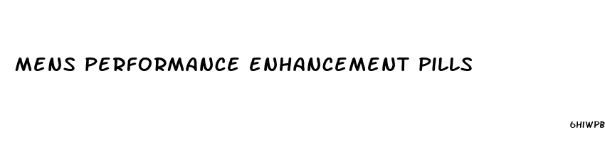 mens performance enhancement pills