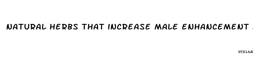 natural herbs that increase male enhancement and terostogen level