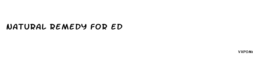 natural remedy for ed