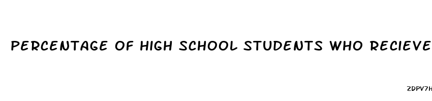 percentage of high school students who recieve sexual health education
