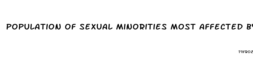 population of sexual minorities most affected by health disparities in united states