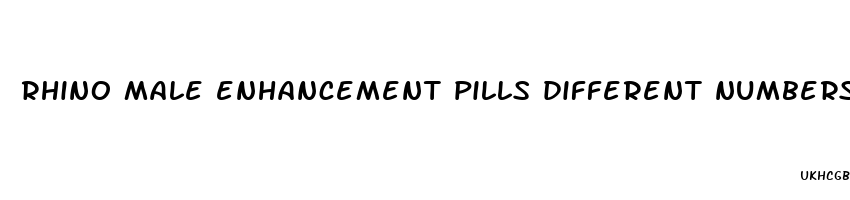 rhino male enhancement pills different numbers