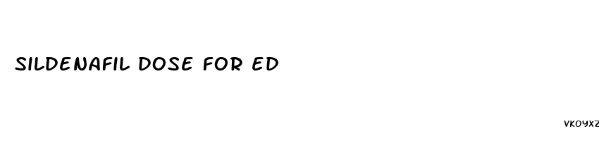 sildenafil dose for ed