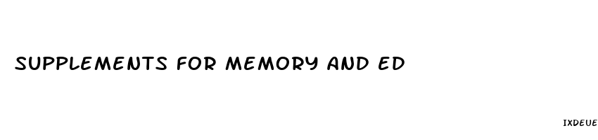 supplements for memory and ed