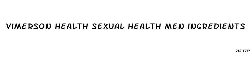 vimerson health sexual health men ingredients