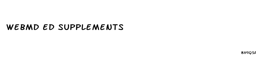 webmd ed supplements